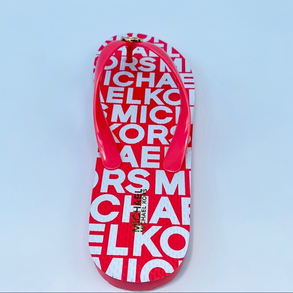 Micheal Kors Grapefruit/Gold logo Flip Flop - Picture 5 of 8